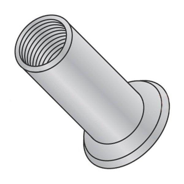 Newport Fasteners Rivet Nut, M4-0.70 Thread Size, 80.63mm Flange Dia., 11.62mm L, Aluminum, 2000 PK 206314